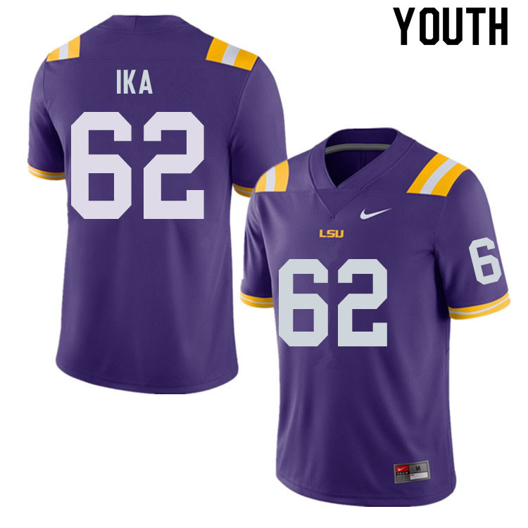 Youth #62 Siaki Ika LSU Tigers College Football Jerseys Sale-Purple